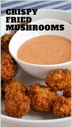 AMAZING - CRISPY FRIED MUSHROOMS #food #recipes #bestfood Mushrooms Food, Mushrooms Recipes, Deep Fried Appetizers, Card Night, White Button Mushrooms, Button Mushrooms