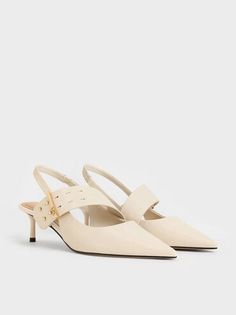 Shoes Stand, White Pumps, Mary Jane Pumps, Charles Keith, White Shoes, White Leather, Mary Janes, For Girls, Everyday Wear