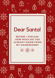 a christmas card with the words dear santa before i explain, how much do you already know