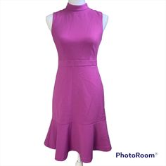 Ann Taylor Fuchsia Purple Mock Neck Flounce Hem Sleeveless Dress Size 00 Nwt Lined Purple Sleeveless Midi Dress For Spring, Fitted Purple Sleeveless Dress For Spring, Chic Fitted Purple Sleeveless Dress, Purple Sleeveless Stretch Midi Dress, Chic Sleeveless Purple Midi Dress, Chic Purple Fitted Sleeveless Dress, Purple Stretch Sleeveless Midi Dress, Purple A-line Sleeveless Dress For Spring, Purple Fitted A-line Midi Dress