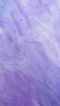 an abstract painting in purple and blue tones with white dots on the bottom right corner