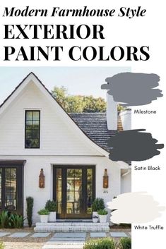 the exterior paint colors are white and black