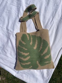 Crochet Tote Bag, Monstera Tote Bag, Womens Shoulder Bag, Handmade Crochet Tote Bag, Womens Woven Bags, Gift for Her - Etsy Woven Bags, Crochet Leaves, Crochet Tote Bag, For Her, Woman Weaving, Crochet Tote, Bag Handmade, Monstera Leaf, Mesh Bag