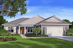 this is an artist's rendering of the front elevation of a house in florida