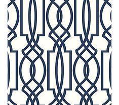 an art deco wallpaper pattern in blue and white, with wavy lines on it