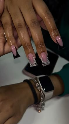 Short Blinged Out Nails, Nails 2023 Acrylic, Nail Trends Spring, Nail Colors Spring, Nails Acrylic Spring, Spring Nail Inspiration, Nails Girly, Classy Acrylic, Girly Acrylic