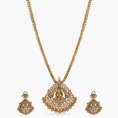 Saumya Antique Temple Pendant Set Indian Heritage, Custom Pendants, Cz Stone, Pendant Set, Gold Plating, Antique Gold, Necklace Set, A Wedding, Temple