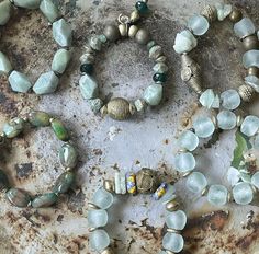 Loving these colors by @sweetandstonedjewelry on #IG. #TheBeadChest #EthicallySourced #Jewelry #Chic #AfricanBeads #StoneBeads #DecorativeBeads #Turquoise #DIY #Boho #JewelryBlogger #BeadMaker #HealingStones #CrystalJewelry #HomeDecor #InteriorDesign #DIYDecor #UpcycledJewelry #RomanGlass #Handmade #HandmadeJewelry #Turquoise #PrayerBeads #WomensFashion #Beauty #MensFashion #Weaving #DIYCrafts #Necklace #BeckyOwens #Agate #FusedGlass Diy Boho, Recycled Glass Bead, Decorative Beads, Roman Glass, Crushed Glass, Upcycled Jewelry, African Beads, Recycled Glass, Healing Stones