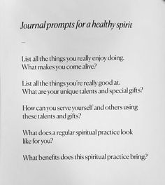 Daily Journal Prompts, Spiritual Journals, Journaling Prompts, This Is Your Life, Health Journal, Get My Life Together