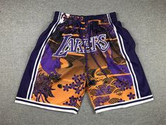 Nba Basketball Shorts, Lakers Shorts, Nba Shorts, Body Ideas, Basketball Stuff, Lakers Logo, Bulls Basketball, Basketball Pants, Sports Meet