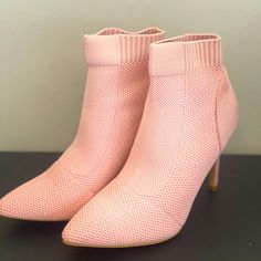 Size 6 Jolimall Pink Pointed Toe Elastic Ankle Boots. Never Worn In Original Packaging. Bohemian Heels, Tall Brown Suede Boots, Justin Cowgirl Boots, Distressed Leather Boots, Thigh High Heels, Black High Heel Boots, Western Ankle Boots, Thigh High Boots Heels, Brown Suede Boots