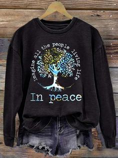 Product Name Imagine All The People Living Life In Peace Casual Women's Printed T Shirt SPU 10204157 Gender Women Occasion Casual Material Cotton Please Note: All dimensions are measured manually with a deviation of 1 to 3CM SIZE BUST SLEEVE LENGTH IN CM IN CM IN CM S 39.37 100 26.95 68.5 29.53 75 M 40.94 104 27.56 70 29.53 75 L 42.52 108 28.15 71.5 30.31 77 XL 44.88 114 28.86 73.3 30.31 77 2XL 47.24 120 29.57 75.1 31.10 79 3XL 49.61 126 30.28 76.9 31.10 79 4XL 51.97 132 30.98 78.7 31.89 81 5XL People Living Life, Imagine All The People, Word Shirts, Clothes Organization Diy, People Living, In Peace, Living Life, Clothes Organization, Fashion Sense