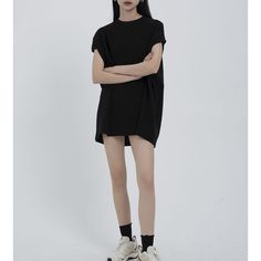 Women's Loose Striped Tee - graphictee.co Black T-shirt With Shirttail Hem For Spring, Black Summer T-shirt With Shirttail Hem, Black T-shirt With Shirttail Hem For Summer, Black Shirttail Hem T-shirt For Summer, Spring T-shirt With Stretch And Shirttail Hem, Basic Summer Tops With Shirttail Hem, Spring Stretch T-shirt With Shirttail Hem, White Graphic Tee, Retro Graphic Tees