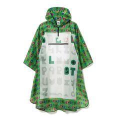 Brand new with tag in box,  MM X LACOSTE Poncho Fit: oversized one size fit all Collaboration item with MM Paris, a design unit named as the designer who creates the most exciting graphics in the world. Hooded poncho with colorful graphics printed on the back. It is an item that you want to keep in mind this season that combines comfort and style. 100% Nylon Across the top (including sleeve) 56”, top to bottom 40” 100% authentic Green Hooded Raincoat With Drawstring, Green Hooded Raincoat With Double-lined Hood, Green Hooded Raincoat For Streetwear, Sporty Green Raincoat With Adjustable Hood, Green Sporty Raincoat With Adjustable Hood, Mm Paris, Rain Poncho, Hooded Poncho, Hoodie Jacket