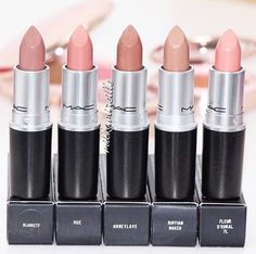 Krista Horton Nails, Mac Lipstick Colors Top 10, Natural Pink Lipstick, Mac Make Up, Make Up Kits, Lipstick Colour, Makeup Materials, Mac Lipsticks, Neutral Lips