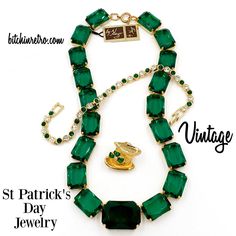 St Patrick's Day Vintage Jewelry Collection With Avon Leprechaun's Hat