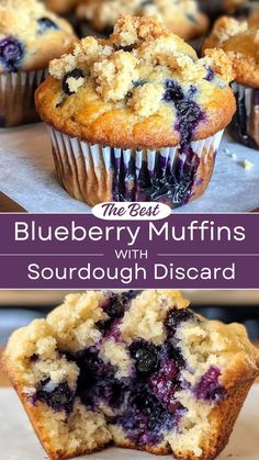 the best blueberry muffins with sourdough disard