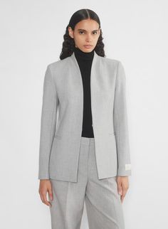 COMMERCE BLAZER | Aritzia Modern Business Blazer With Concealed Front Fastening, Modern Spring Blazer With Structured Boning, Spring Office Blazer With Structured Boning, Notch Lapel Blazer With Concealed Front Fastening, Modern Workwear Blazer With Structured Boning, Modern Blazer With Structured Boning For Office, Modern Tailored Blazer With Concealed Fastening, Modern Structured Boning Blazer For Office, Elegant Blazer With Notch Lapel And Concealed Fastening