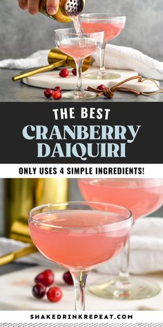 the best cranberry daiquiri only uses 4 simple ingredients