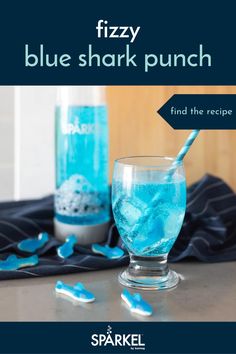 a book cover with blue shark punch in it