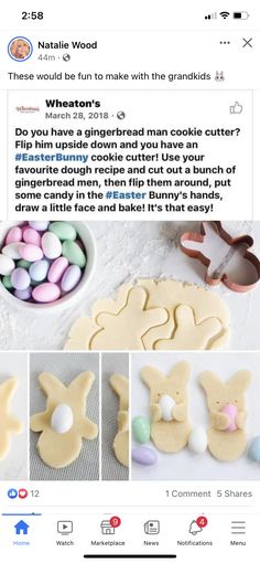 an instagram page with pictures of decorated cookies and other items on the left side