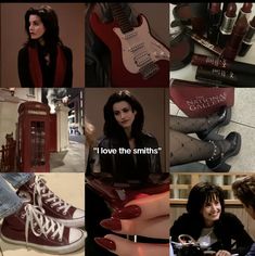 a collage of photos with the words i love the smiths and red shoes