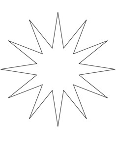 a black and white drawing of a starburst with four pointed lines in the center