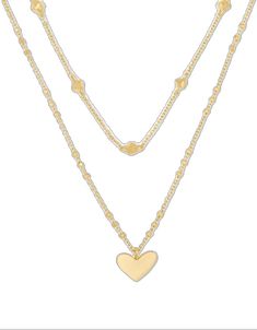 Trendy Heart-shaped Layered Clavicle Chain Necklace, Trendy Heart-shaped Double Chain Necklace, Trendy Double Chain Heart Necklace, Elegant Heart-shaped Layered Necklace With Delicate Chain, Gold Heart-shaped Layered Necklace With Delicate Chain, Trendy Heart-shaped Double Chain Jewelry, Trendy Heart Shaped Double Chain Jewelry, Heart Shaped Layered Necklace For Valentine's Day Gift, Heart-shaped Layered Necklace For Valentine's Day Gift