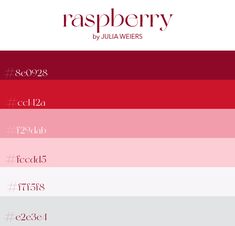 the color scheme for raspberry by julia weiers