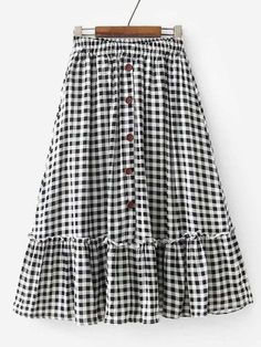 Hijab Stile, Fashion Dresses Formal, Outfits Modest, Gingham Skirt, Rock Outfit, Vestidos Vintage, Skirts Online, Mode Inspo, Cute Skirts