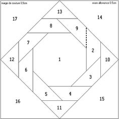 an image of a square with numbers on it and the number one in the center