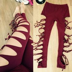 Shirt Weaving, Diy Goth Clothes, Diy Leggings, Revamp Clothes, Cut Hoodies, T Shirt Weaving