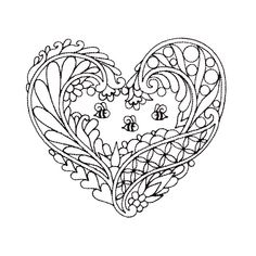 a drawing of a heart made out of flowers