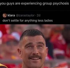 a man with a moustache on his face and the caption says, when you guys are experiencing group psychics