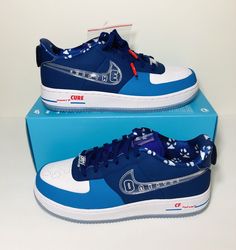 New With Box No Box Lid Nike Air Force 1 DB Doernbecher GS Color : Deep Royal Blue/Clear Color Code : BV7251 400 GS Size : 5.5 Converts to Women’s Size : 7 Extra Velcro patches included GUARANTEED 100% AUTHENTIC Clear Color Code, Royal Blue Quinceanera Ideas, White Af1, Royal Blue Quinceanera, Gothic Shoes, Nike Fashion Shoes, Deep Royal Blue, Velcro Patches, Nike Air Force 1 Low