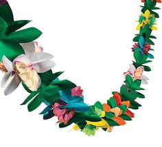 an image of a necklace made out of paper flowers