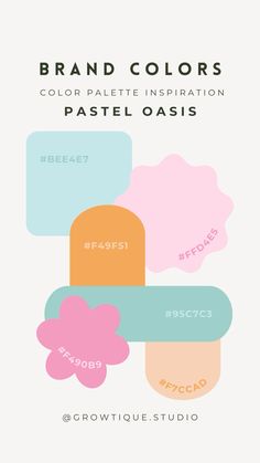 the brand colors for pastel oasis