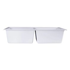 two white plastic containers on a white background