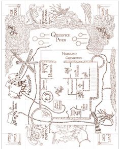 a drawing of a garden with lots of trees and plants on it, including the ground plan