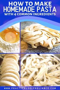 how to make homemade pasta with 4 common ingredients