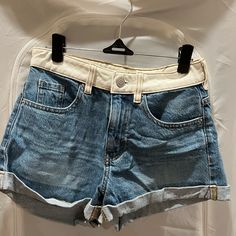 Pacsun Denim Shorts. Never Worn, Size 23. Feel Free To Send An Offer! Bundle For Free Shipping! White Summer Jeans For Beach, White Jeans For Beach In Summer, White Denim Jean Shorts For Summer, High-waisted Shorts For Summer, White Jeans For Spring Beach Outing, White Jeans For Beach In Spring, White Denim Beach Bottoms, Short Summer Jeans For Day Out, White Casual Jeans For Beach