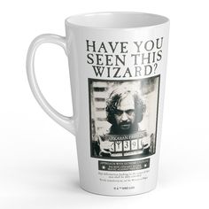 a white coffee mug with the words have you seen this wizard?