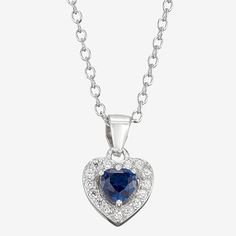 Included: 1 Necklace Chain(s)Features: Quick ShipJewelry Closure: Spring Ring ClaspLink Construction: SolidSetting: ProngShape: HeartStone Cut: HeartStone Millimeter Measurement: 4 Mm LengthMetal Color: WhiteChain Length: 15 InchChain Width: 1 MillimetersPendant Length: 13mmPendant Width: 7.8mmChain Construction: LinkCare: Wipe CleanStone Type: 18 Cubic ZirconiaMetal: Sterling SilverNecklace Type: Pendant NecklacesCountry of Origin: Imported Sapphire Heart Pendant With Heart Charm, Blue Heart Cut Necklace For Anniversary, Blue Heart Necklace With Charm For Anniversary, Blue Heart Pendant Necklace For Anniversary, Blue Heart Necklace With Birthstone, Blue Heart Cut Birthstone Jewelry, Sapphire Heart Pendant Necklace With Heart Charm, Sterling Silver Heart Cut Sapphire Necklaces, Sterling Silver Sapphire Heart Cut Necklaces