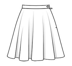 a white skirt with a zipper on the side and a line at the bottom that says,