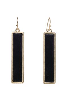 Eva Franco Accessory Textured Rectangle Drop Earrings Luxury Rectangular Stone Earrings For Formal Events, Luxury Rectangular Stone Earrings For Formal Occasions, Cheap Vintage Rectangular Earrings, Cheap Trendy Rectangular Hoop Earrings, Chic Rectangular Evening Earrings, Aesthetic Diy Jewelry, Casual Jewelry Earrings, Jewelry Classy, Black Drop Earrings