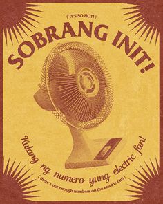 an old advertisement for a fan heater with the words, sofrang in it