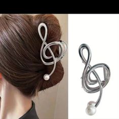 See Pics Above For This Beautiful G Clef Musical Hair Clip. Perfect Gift For Music Teachers. The Hair Clip Is Still In Packaging New With Tag. Treble Clef Claw Clip, Music Note Hair Clip, Hair Accessories Silver, Musical Hair, Claw Hair Clip, Music Teachers, Accessories Silver, Music Teacher Gifts, Claw Hair Clips