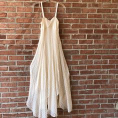 Beautiful Lace Asymmetrical Dress , Removable Straps Fully Linen, In A Romantic And Fresh Ivory Color , You May Dress It Up Or Down. No Up For Trades! Worn Once , Tag Removed V-neck Lace Patchwork Maxi Dress For Beach, Free People Lace Dress, Free People Dresses, Free People Dress, Ivory Color, Asymmetrical Dress, A Romantic, Lace Dress, Free People