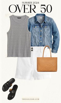 What to wear in summer over 50, What to wear over 50 White On White Summer Outfit, Summer Vacation Outfits 2024, Classic Summer Capsule Wardrobe, Fashionista Room, How To Have Style, Outfit Links, Chic Summer Style, Summer Wardrobe Essentials, Summer Capsule