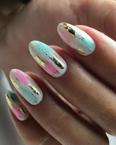 Crackle Nails, Easter Nail Art Designs, Easter Nail Art, Manicure Gel, Super Nails, Her Nails, Trendy Nail Design, Easter Nails, Foil Nails